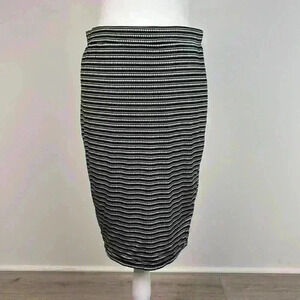 Pixley Black & White Pencil Skirt Size M